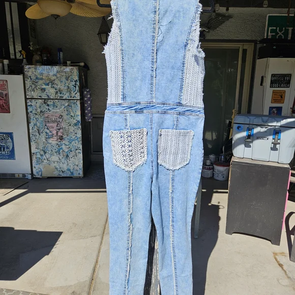 POL Lightwashed Blue Denim Women's Jumper - Picture 3 of 8